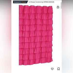 hot pink shower curtain